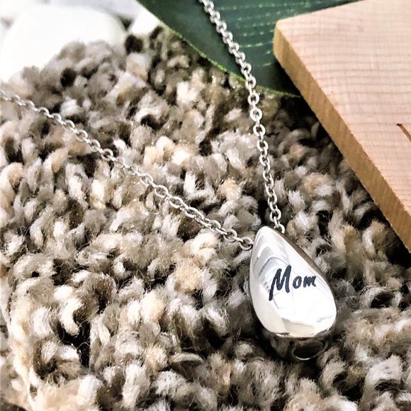 Water drop urn heart ashes cremation necklace - Picture 2 of 8